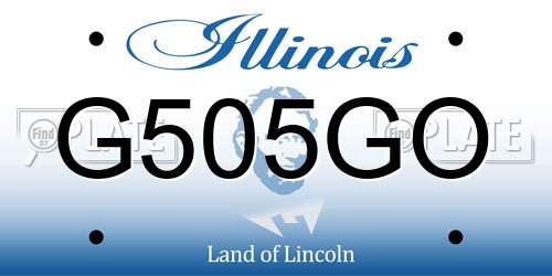 G505GO Illinois License Plate
