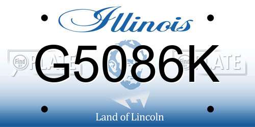 G5086K Illinois License Plate