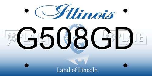 G508GD Illinois License Plate