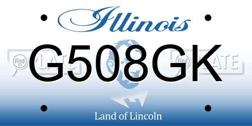 G508GK Illinois License Plate