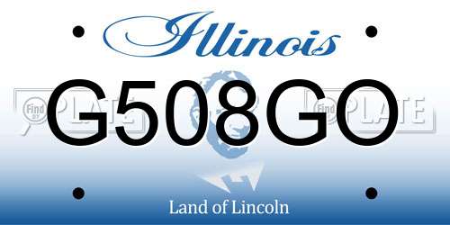 G508GO Illinois License Plate
