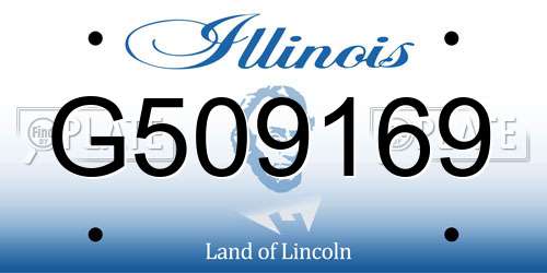 G509169 Illinois License Plate