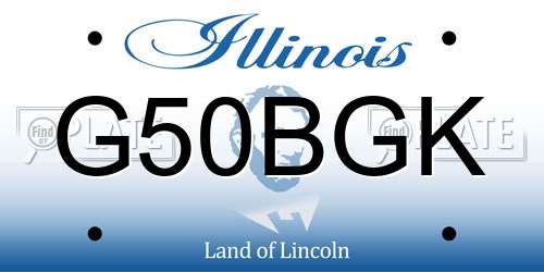 G50BGK Illinois License Plate