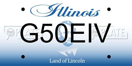 G50EIV Illinois License Plate
