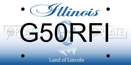 G50RFI Illinois License Plate