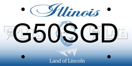 G50SGD Illinois License Plate