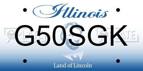 G50SGK Illinois License Plate
