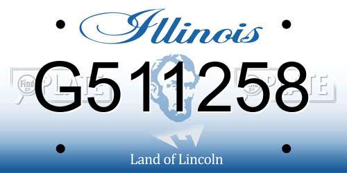G511258 Illinois License Plate