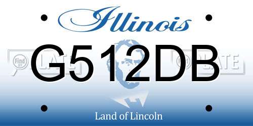 G512DB Illinois License Plate