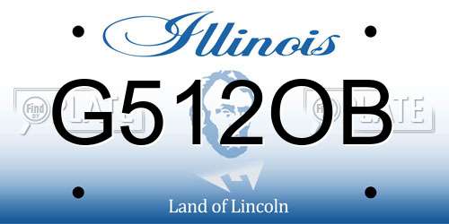 G512OB Illinois License Plate