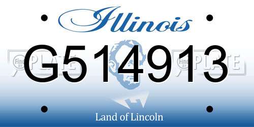 G514913 Illinois License Plate