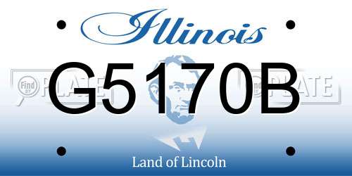 G5170B Illinois License Plate