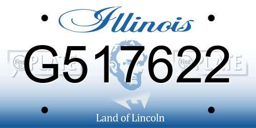 G517622 Illinois License Plate