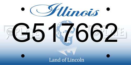 G517662 Illinois License Plate
