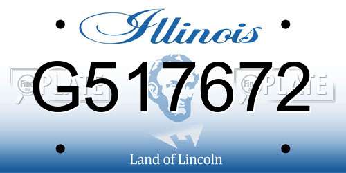 G517672 Illinois License Plate