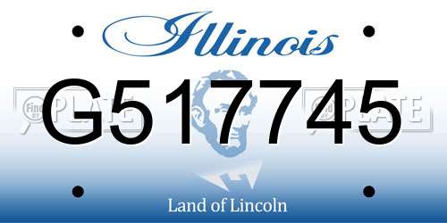 G517745 Illinois License Plate