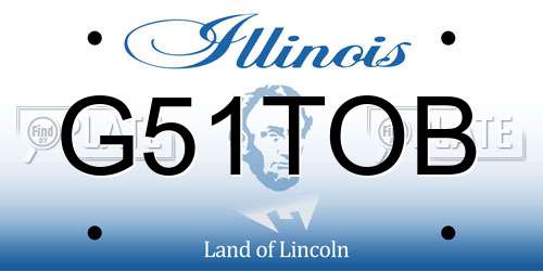 G51TOB Illinois License Plate