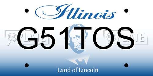 G51TOS Illinois License Plate