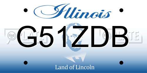 G51ZDB Illinois License Plate