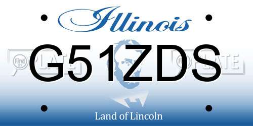 G51ZDS Illinois License Plate