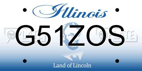 G51ZOS Illinois License Plate