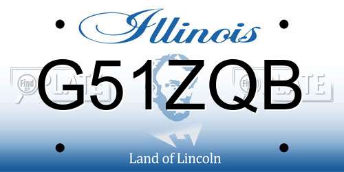 G51ZQB Illinois License Plate