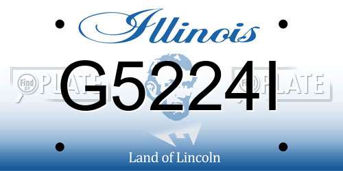 G5224I Illinois License Plate