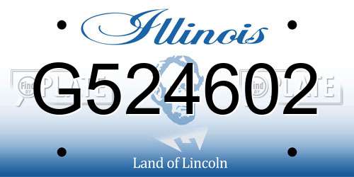 G524602 Illinois License Plate