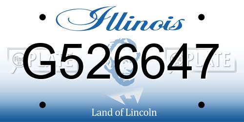 G526647 Illinois License Plate