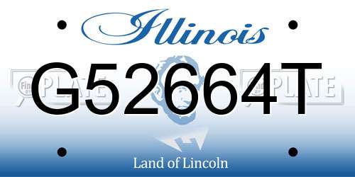 G52664T Illinois License Plate