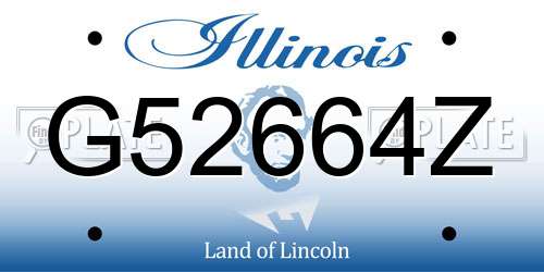 G52664Z Illinois License Plate
