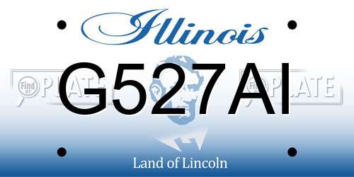 G527AI Illinois License Plate