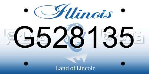 G528135 Illinois License Plate
