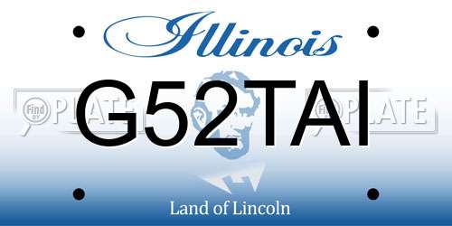 G52TAI Illinois License Plate