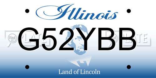 G52YBB Illinois License Plate