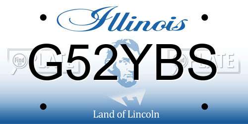 G52YBS Illinois License Plate