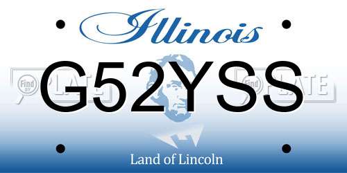 G52YSS Illinois License Plate