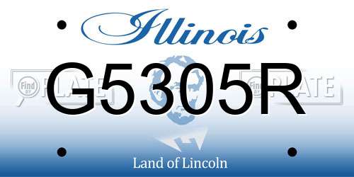 G5305R Illinois License Plate