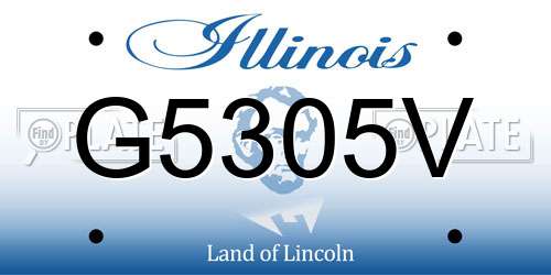 G5305V Illinois License Plate
