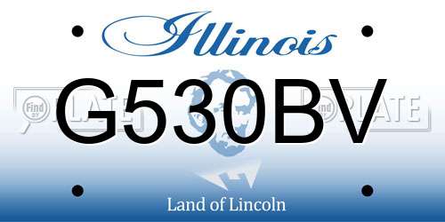 G530BV Illinois License Plate