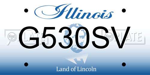 G530SV Illinois License Plate