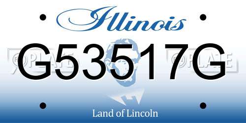 G53517G Illinois License Plate