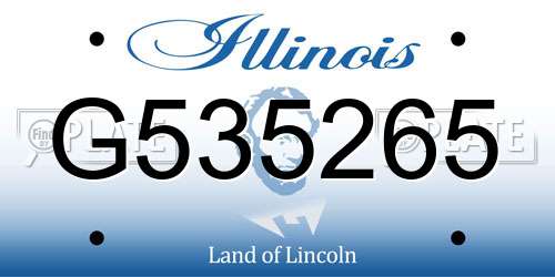 G535265 Illinois License Plate