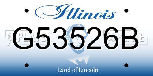G53526B Illinois License Plate
