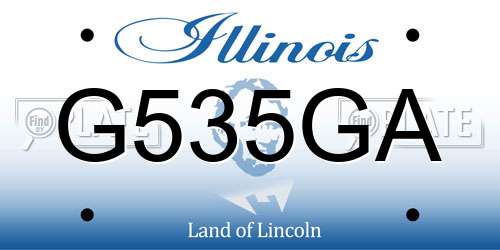 G535GA Illinois License Plate