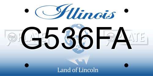 G536FA Illinois License Plate