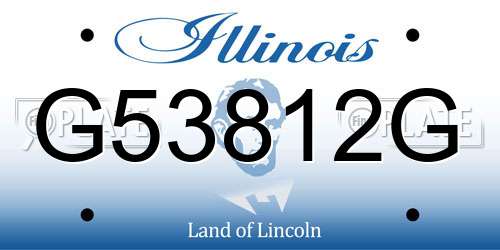 G53812G Illinois License Plate