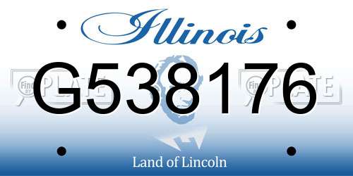 G538176 Illinois License Plate