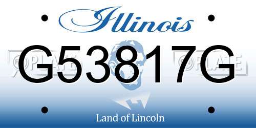 G53817G Illinois License Plate