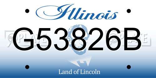 G53826B Illinois License Plate